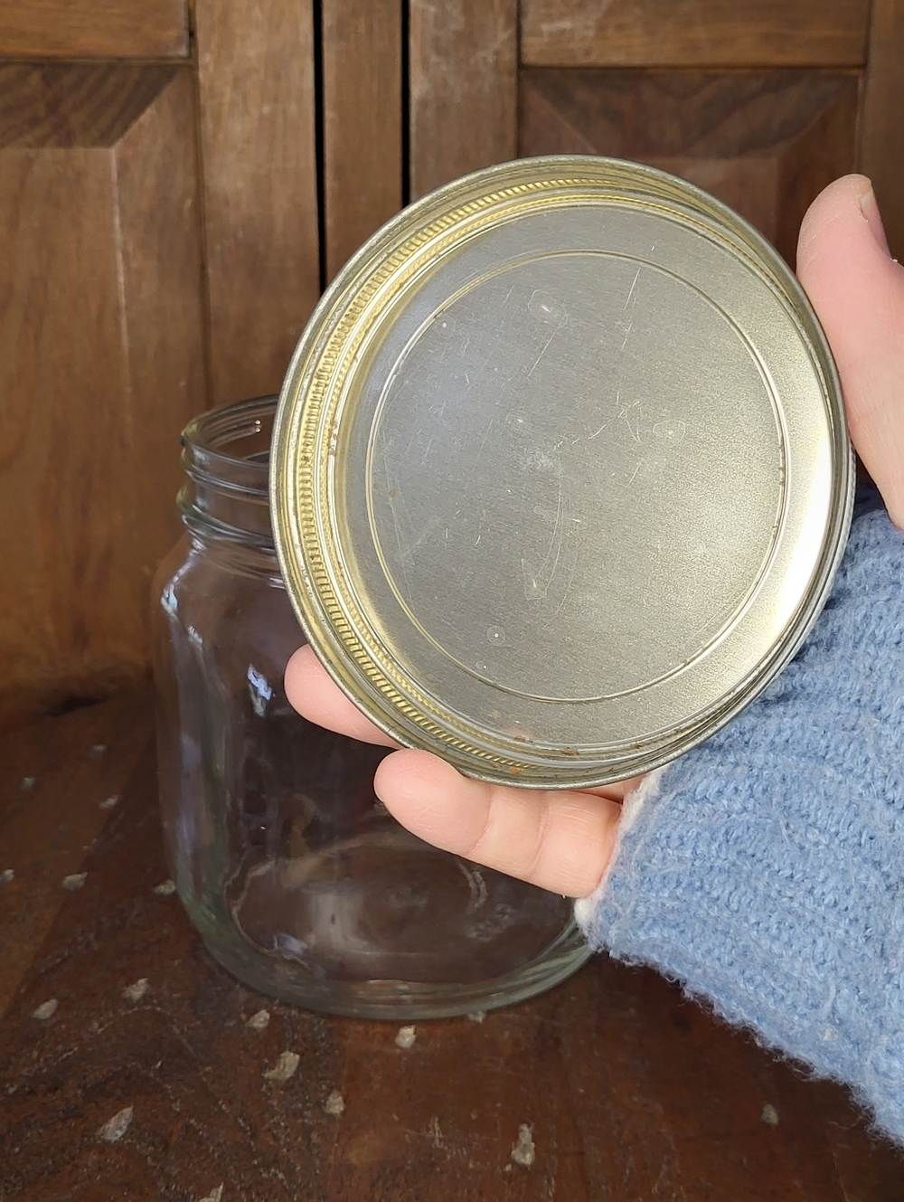 Clear Glass Storage Jar with White Screw Lid - Picture 9 of 12
